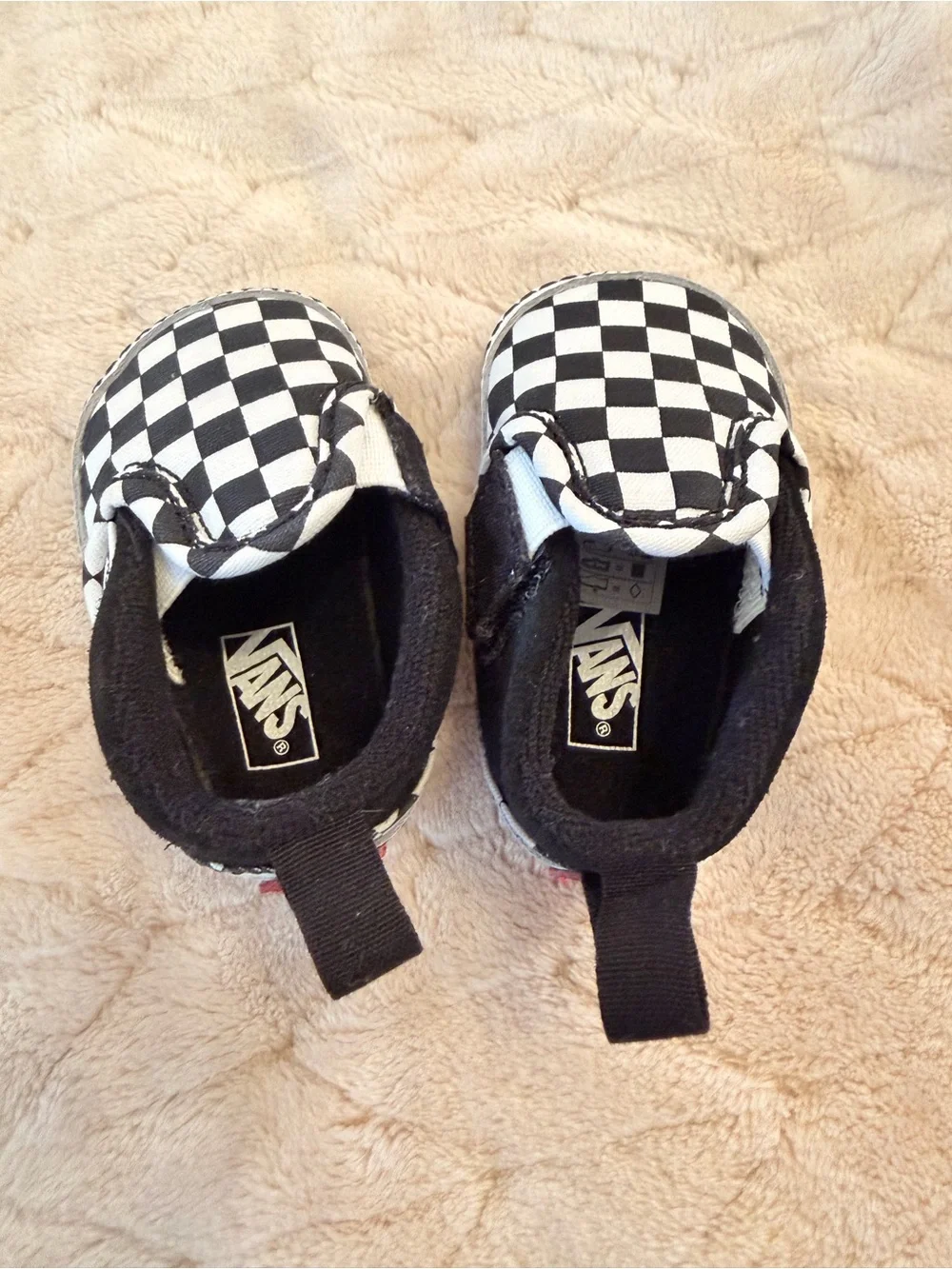 Vans Black & White Checkered Kids Slip-On Shoes